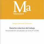 DERECHO COLECTIVO DEL TRABAJO. TERCERA EDICION ACTUALIZADA CON LA LEY N° 20.940