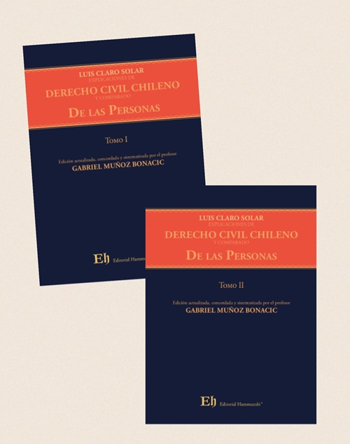 9789566396789 EXPLICACIONES DE DERECHO CIVIL CHILENO Y COMPARADO Libro Primero. De las Personas - 2 TOMOS - Imagen 1